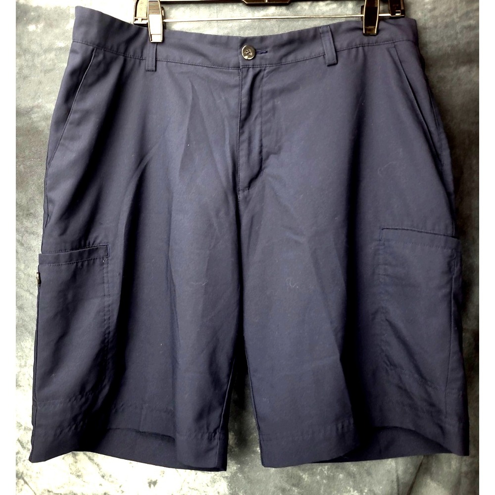 Adidas Shorts Mens SZ 36 Dark Blue Cargo Golf  Casual Performance